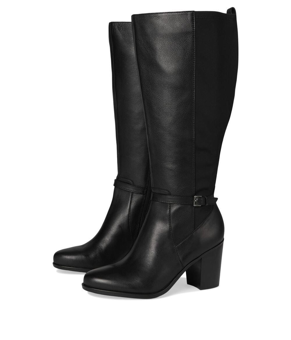 NATURALIZER WOMENS KALINA-STRETCH EXTRA WIDE CALF BOOTS BLACK - 8.5 WIDE